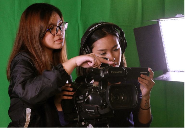 The Multimedia Room is where broadcast productions in the BA Communication program take place. Here, the students shoot their talks shows, newscasts, among other things.