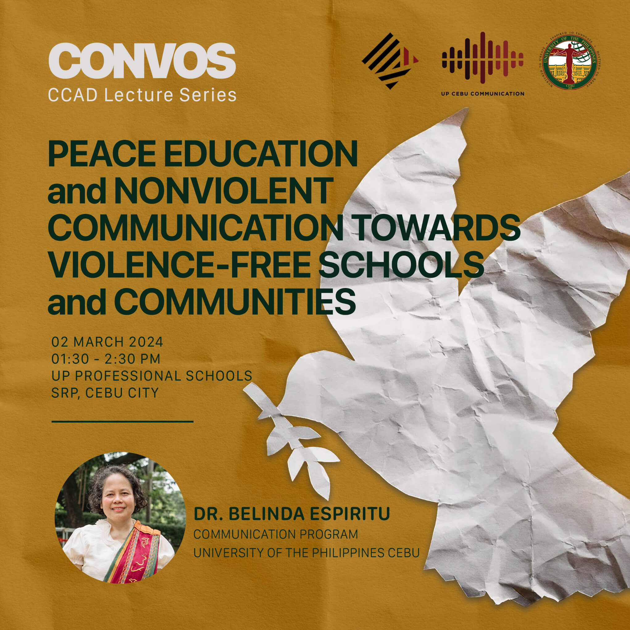 CCAD faculty to tackle peace education in March 2 lecture