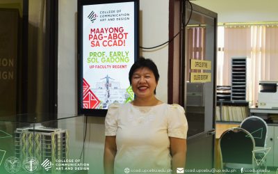 CCAD warmly welcomes UP Faculty Regent Early Sol Gadong in preparation for the Artist-Faculty Consultation