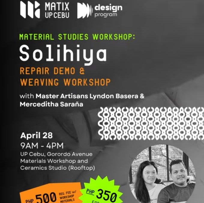 Solihiya Repair Demo and Weaving Workshop with Master Artisans Lyndon Basera and Merceditha Saraña